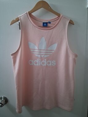 Adidas Trefoil Sleeveless Tank in Light Pink